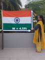 The Indian National Flag | Khadi Cotton Tiranga / Tricolor | 4.5 Ft x 3 Ft | BIS - IS1 approved