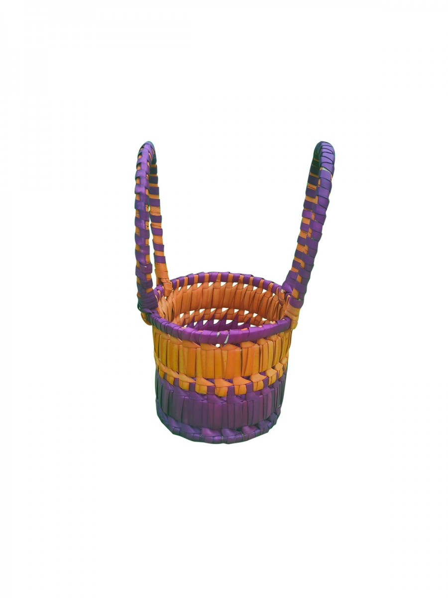 Chettinad Kottan - Small Basket, Purple-Orange - Geographical Indexed (pack of 2)