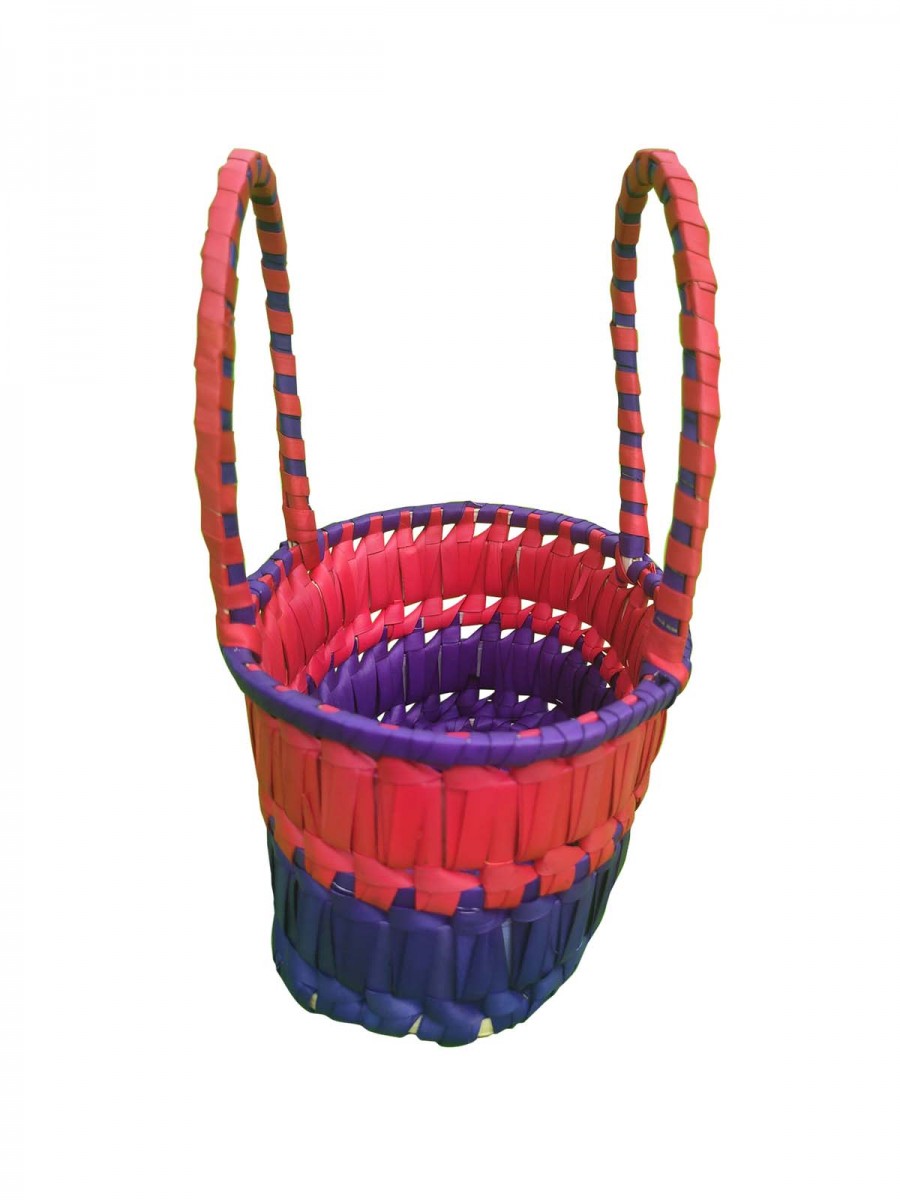 Chettinad Kottan - Small Basket, Red-Purple - Geographical Indexed (pack of 2)