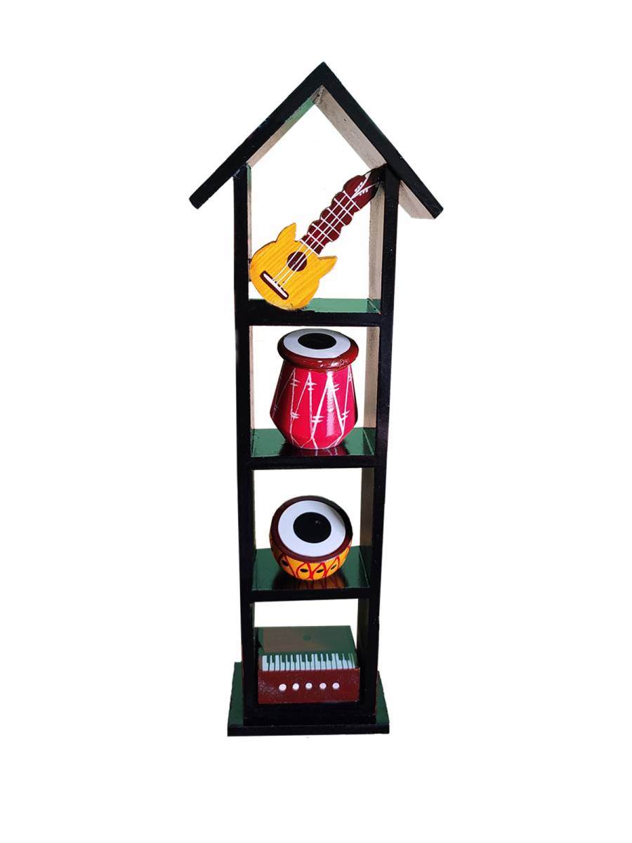 Wooden Musical Instrument House - Decorative Showpiece - Channapatna Crafts - Geographical Indexed