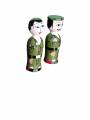 Handcrafted Wooden Police Couple Doll - Channapatna Toys - Geographical Indexed