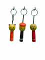 Handcrafted Wooden Whistle Keychain - Set of 10 - Channapatna Toys - Geographical Indexed