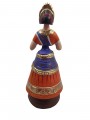 Tanjavur Dancing Doll : 11 Inch, Orange-Purple-Orange - Geographical Indexed