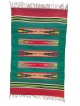 Warangal Durry , Interlock Geometric Pattern ,  2x3 Feet , Green-Red - Geographical Indexed